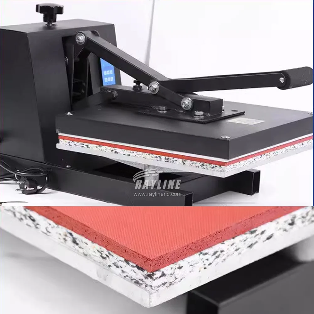 Heat Press Machine Clamshell Multifunctional Heat Transfer Machine for T-Shirts Mugs Caps Plates Digital Sublimation Press DIY T