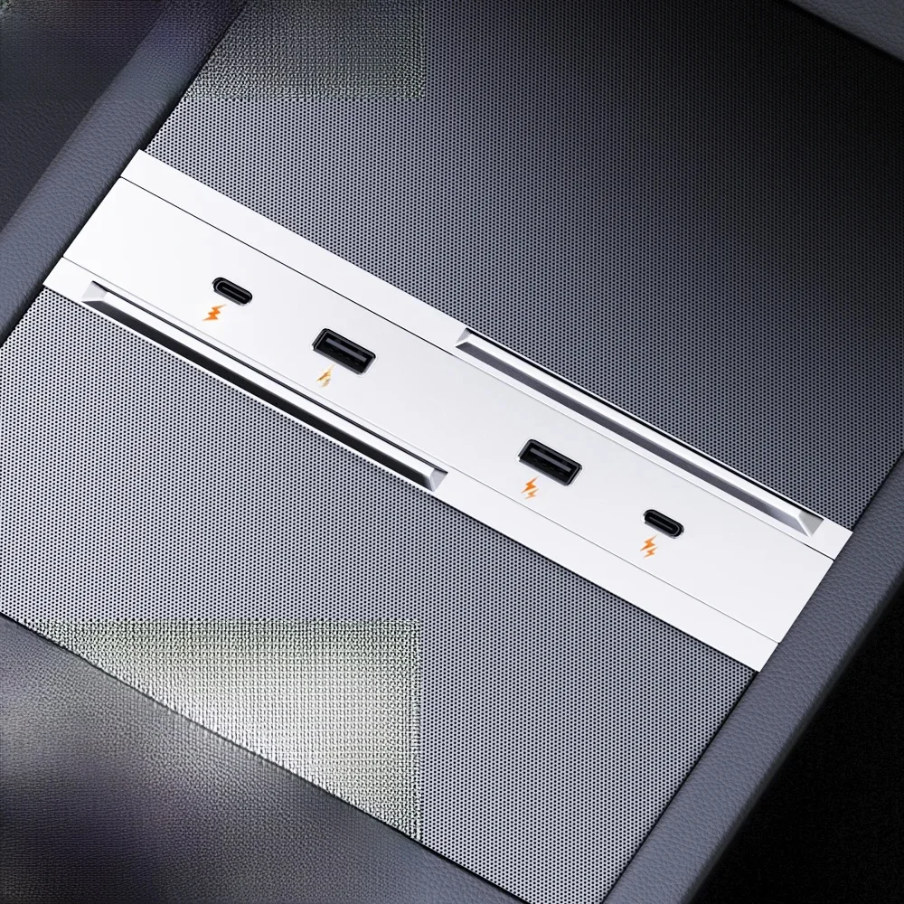 Pour Tesla nouveau modèle Y 2025 lancement jéhévrier contrôle Central charge rapide TPYE-C USB HUB modèle 3 Highland 2024 65W station d'extension