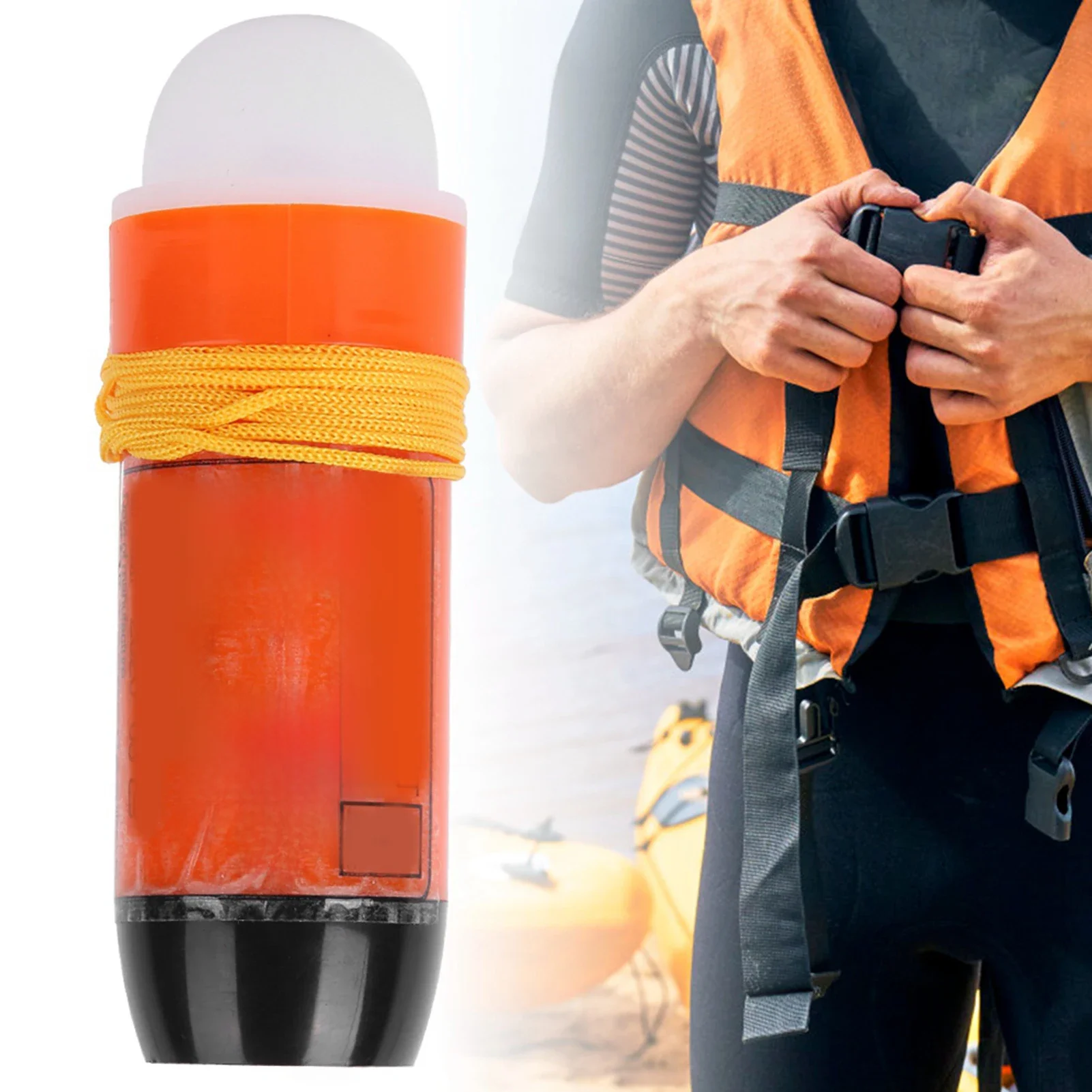 Lampe de Gilet de Sauvetage Marine Légère et Étanche, pour Kayak et Dérive