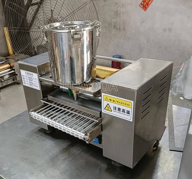 Commercial Automatic Mini Mille Crepe Wrapper Cake Machine Thickness AdjustableThousand Layer Spring Roll Pancake Making Maker