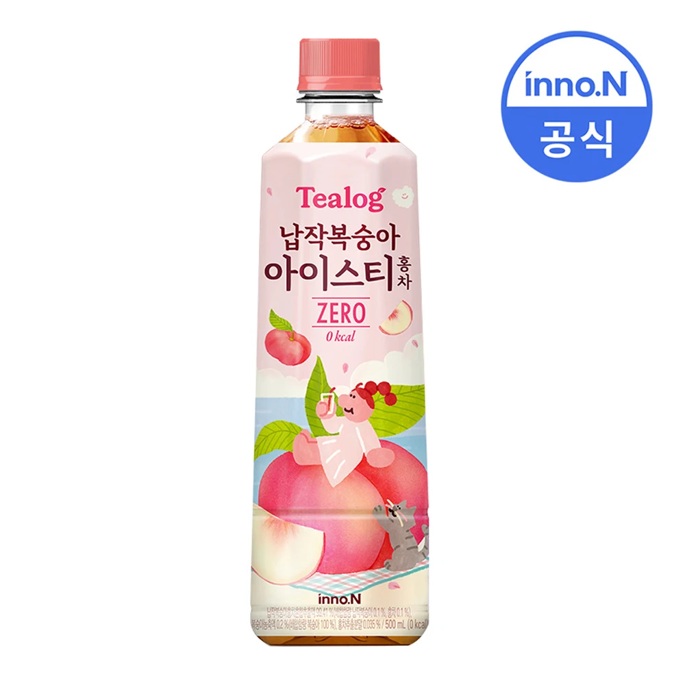 Tea Tea Tea with Tlog flat peach ice 500ml x 24 pieces/drink