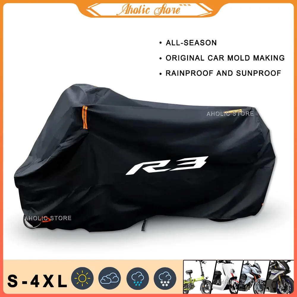 YZF R3 for YZFR3 YZF-R3 2015-2023 2022 2021 2 Motorcycle Cover Waterproof Outdoor Motorbike Rain Dustproof Snow Sun UV Protector