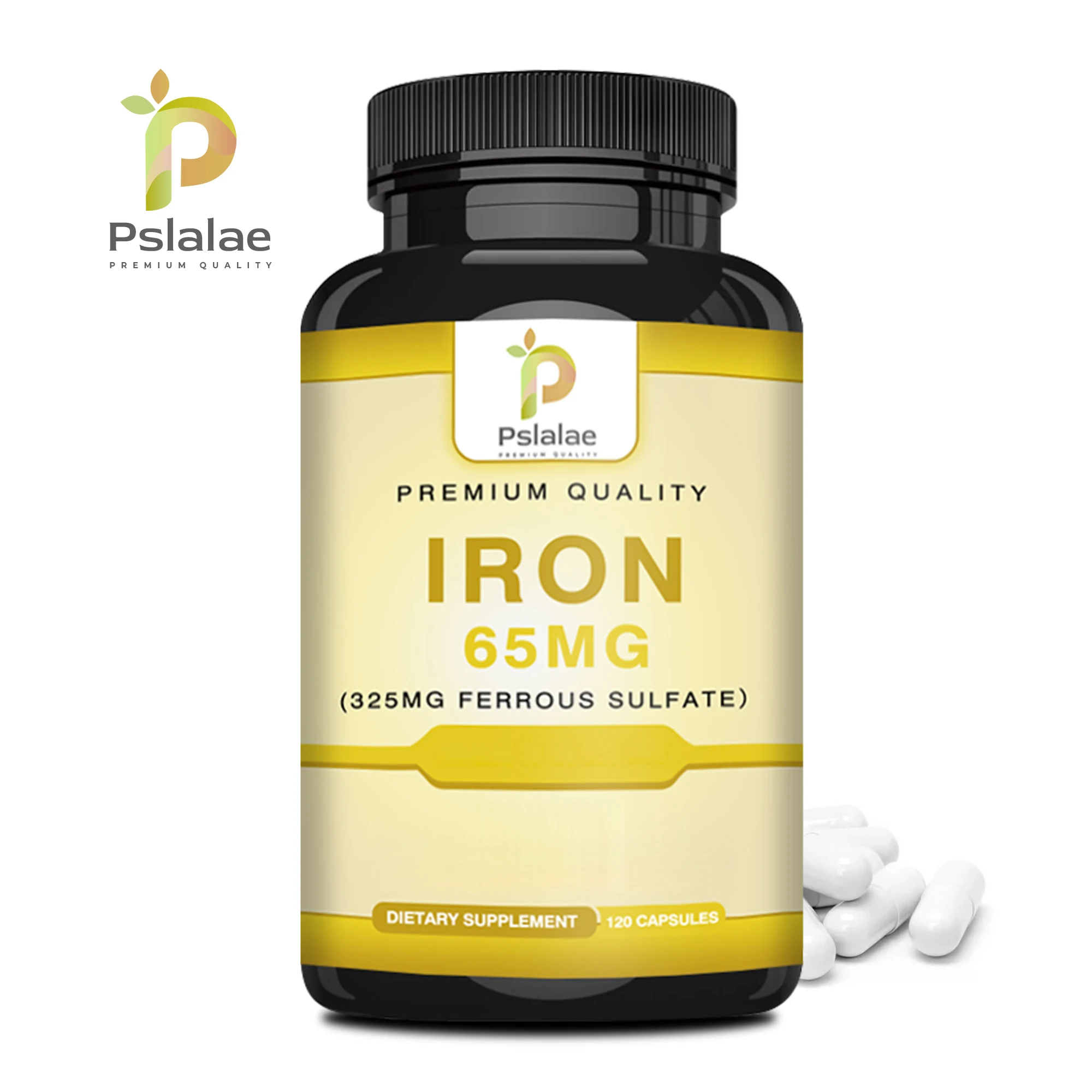 Iron Supplement 65 Mg - Supports Overall Health and Promotes Red Blood Cell Production - 120 Capsules