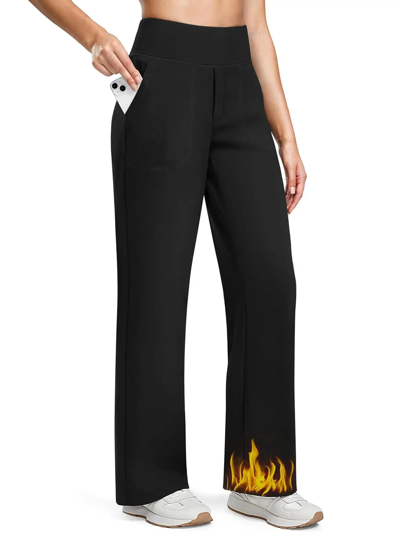 3-teilige Damen-Hose mit hoher Taille und geradem Bein – bequeme Hose mit lockeren Taschen, stilvoll, vielseitig, für den Winter, lässig, unverzichtbar