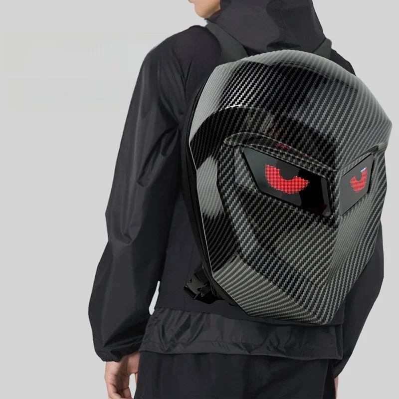 AliExpress vampirina LED Backpack For Man Hard Shell LED Motorcycle Cycling Helmet Backpack for woman Business Travel Waterproof Laptop Backpacks