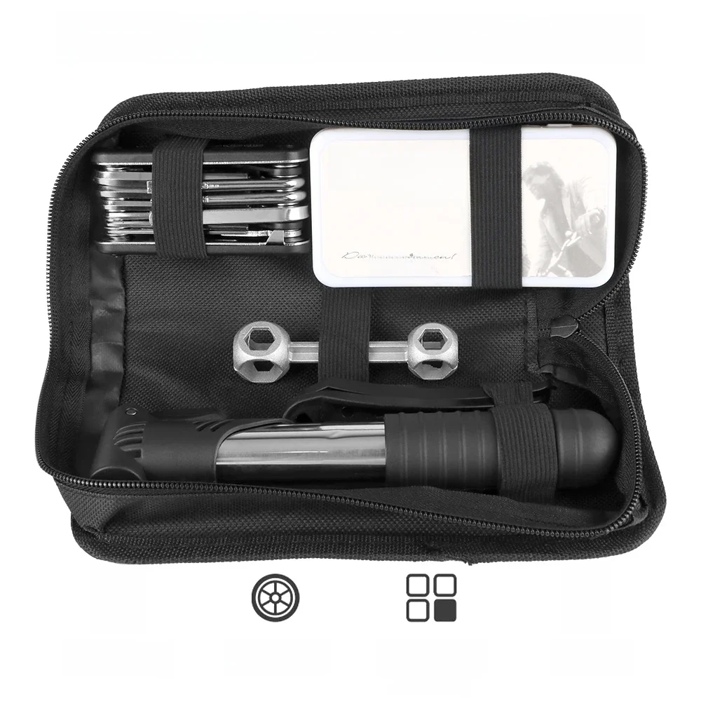 AliExpress Bicycle Repair Kits Bag Multifunctional Tire Patch Lever Cycling Road Bike Repair Kits Outdoor Tool With Pump