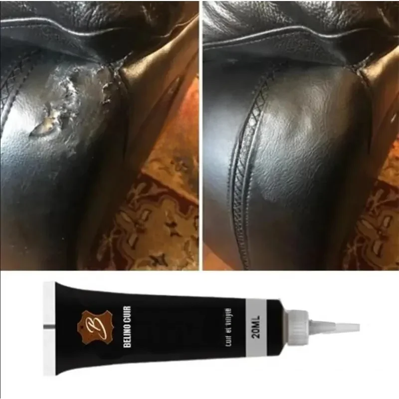 20ml Żel do naprawy skóry Uzupełniające kolory Naprawa zadrapań Pęknięcia Fotele samochodowe Sofa Zestaw akcesoriów Dom Sprzątanie gospodarstwa domowego — zdjęcie 2