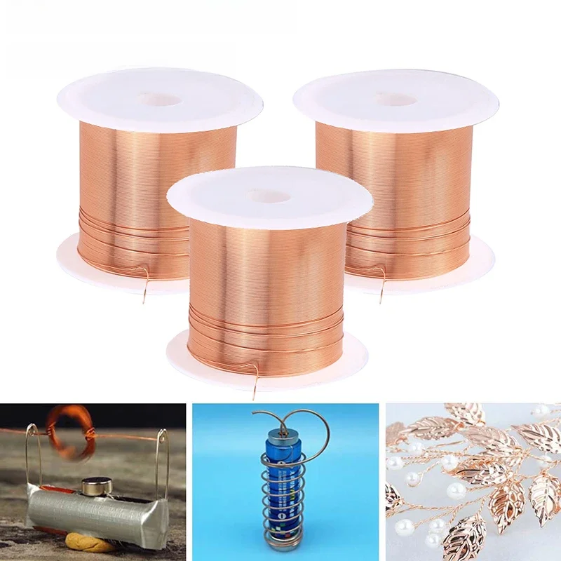 0,1 mm 0,2 mm 0,3 mm 0,4 mm 0,5 mm 0,6 mm 0,7 mm 0,8 mm 0,9 mm Kabel Drut miedziany Drut magnetyczny Emaliowany miedziany drut uzwojeniowy Cewka Drut miedziany — zdjęcie 2