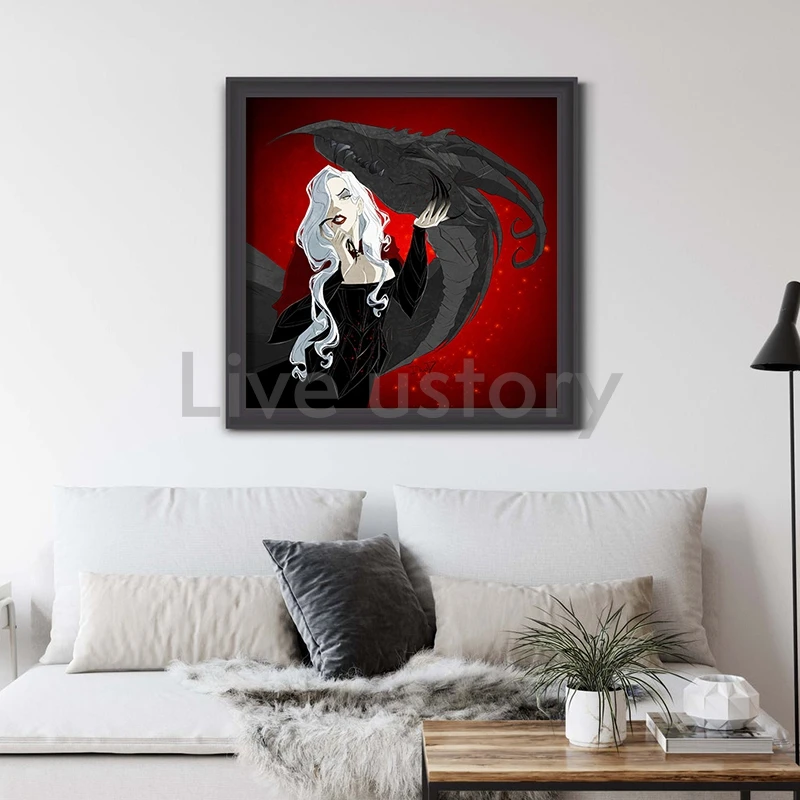 Fantasy Novel Series TOG Poster Throne of Glass Series by Sarah J Maas Prints Manon Abraxos Fan Art Gift Wall Canvas Painting