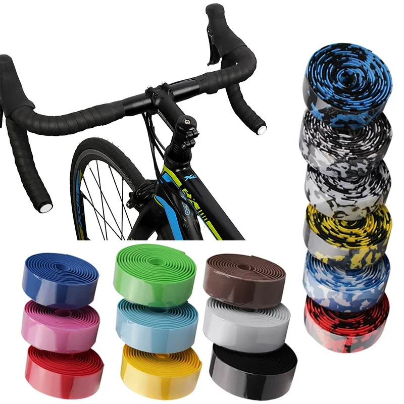 AliExpress OIMG 1Pair Bicycle Handlebar Strap MTB Road Bike Handle Tape Non-Slip Sponge Belt Tape Handbar Protection