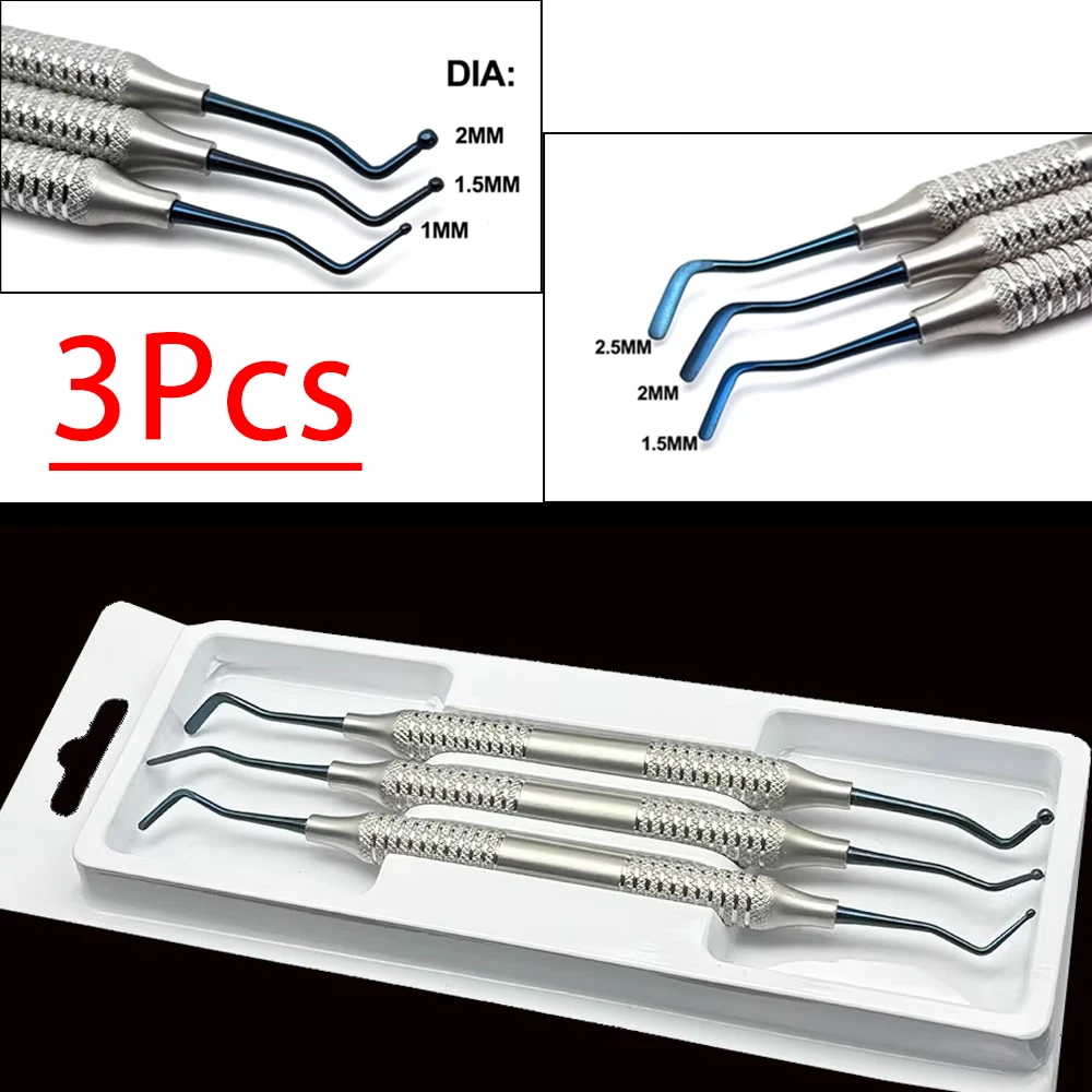 

3Pcs Dental Composite Spatula Kit Wax Carver Instrument Set for Teeth Filling Restoration Lab Dentist Tools
