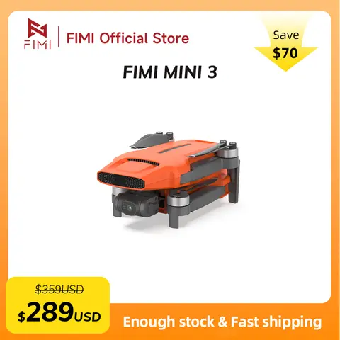 FIMI MINI 3 New Drone 4K 60fps 9km Range 3-Axis Gimbal 249g Ultralight AI Super Night Video Design Smart Tracking Mini Pro Drone