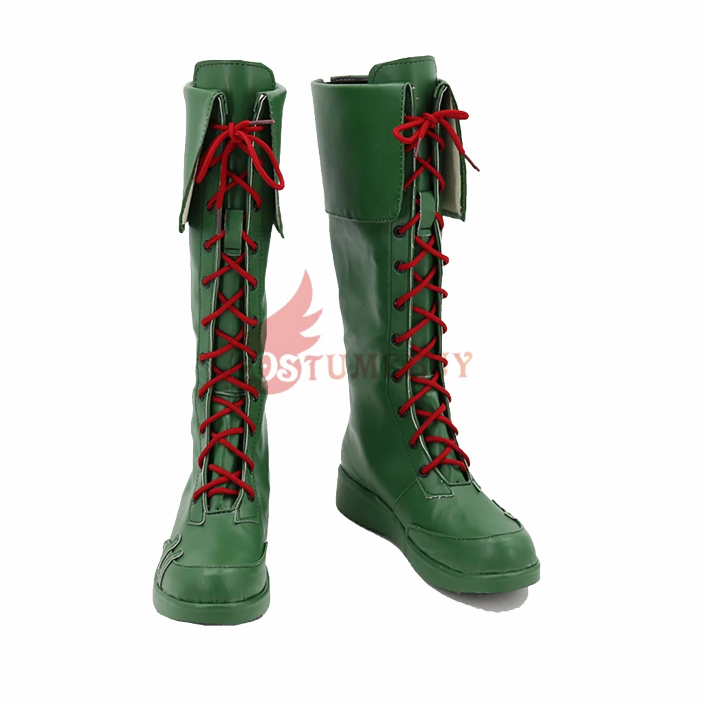 CostumeBuy Damian Mr Wayne Boots Cosplay Superhero Robin Shoes Green Boots Halloween Accessories Custom Made