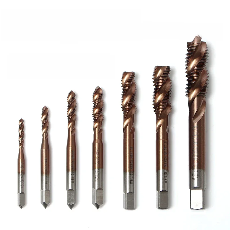 Forets à filetage de vis en Cobalt Drillforce HSSCO M35 flûte en spirale métrique M2-M30 tarauds de Machine main droite pour l'acier inoxydable