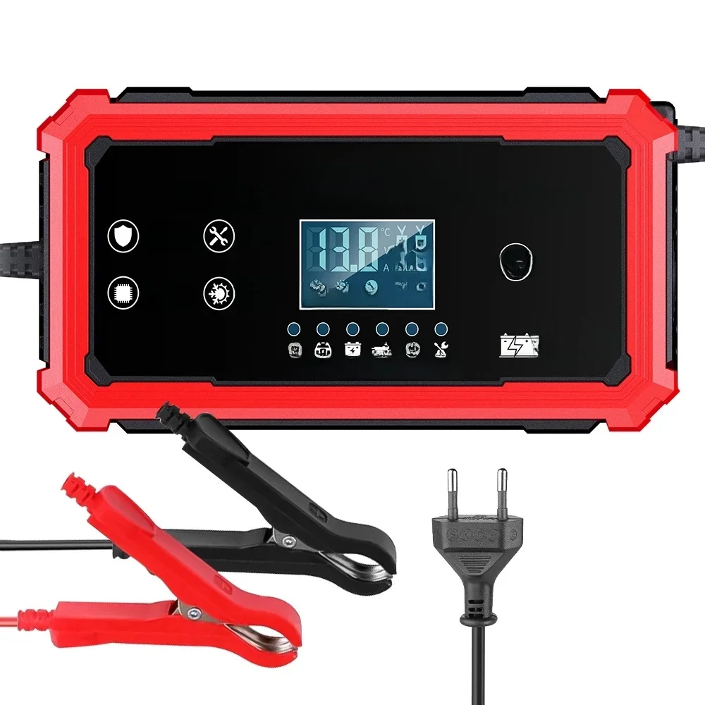 AliExpress EU Plug SWT-3610 12V 6A Car Battery Charger Pulse Repair LCD Display Smart Fast Charge AGM Deep Cycle GEL Lead-Acid Charger
