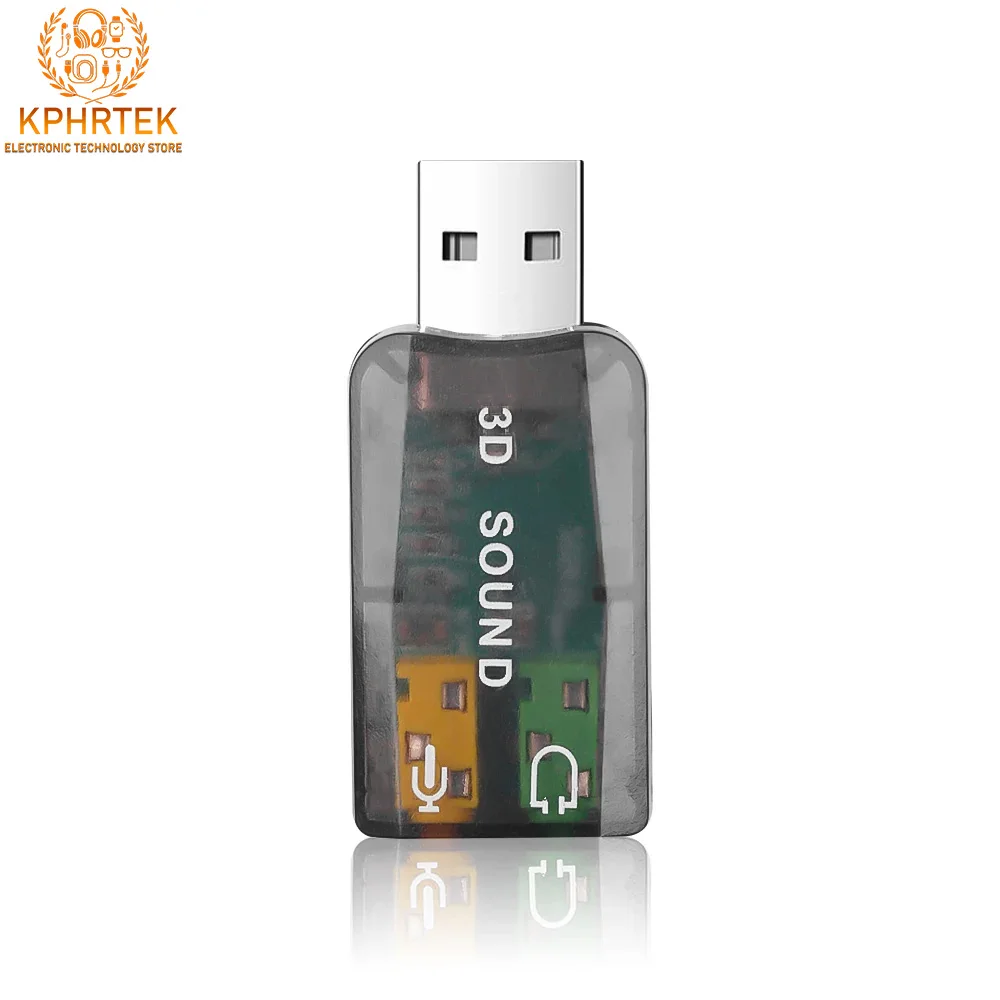 

50 PCs USB external sound card 5.1 independent sound card notebook driver-free usb sound card transparent USB computer sound car