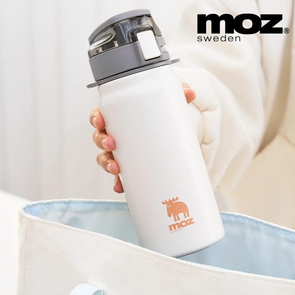 [MOZ Sweden] 316 Antibacterial Sten One-touch Handle Tempering Cold Bottle straws Elementary Student Tumbler Water Bottle 600ml