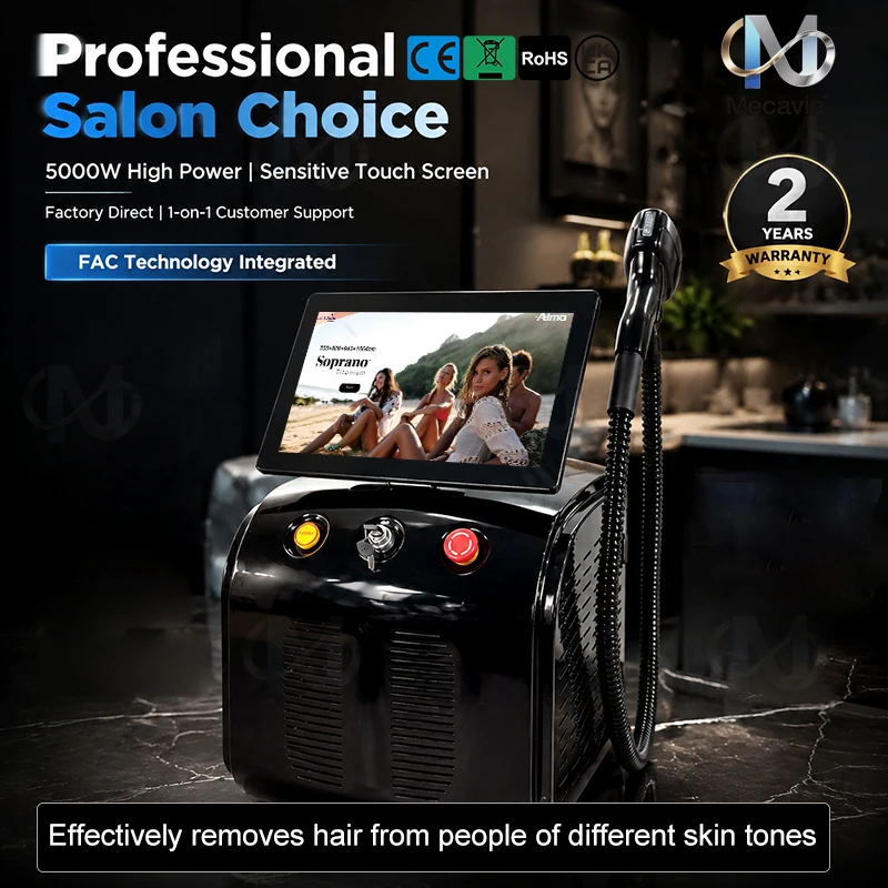 Professional Soprano Diode Laser Hair Removal Device 4 Waves Ice Point Cooling Permanent Hair Removal Skin Whitening Salon Beaut