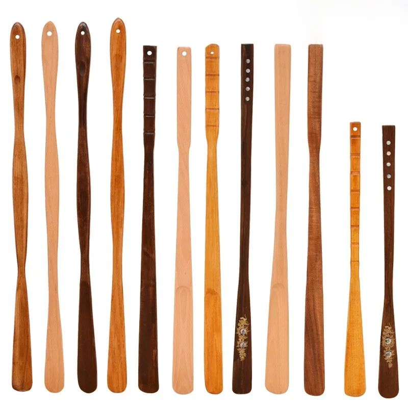 Corne à chaussures professionnelle en bois Durable, 1 pièce, Flexible, à Long manche, lève-chaussures utile, cuillère à chaussures professionnelle, outils pour la maison