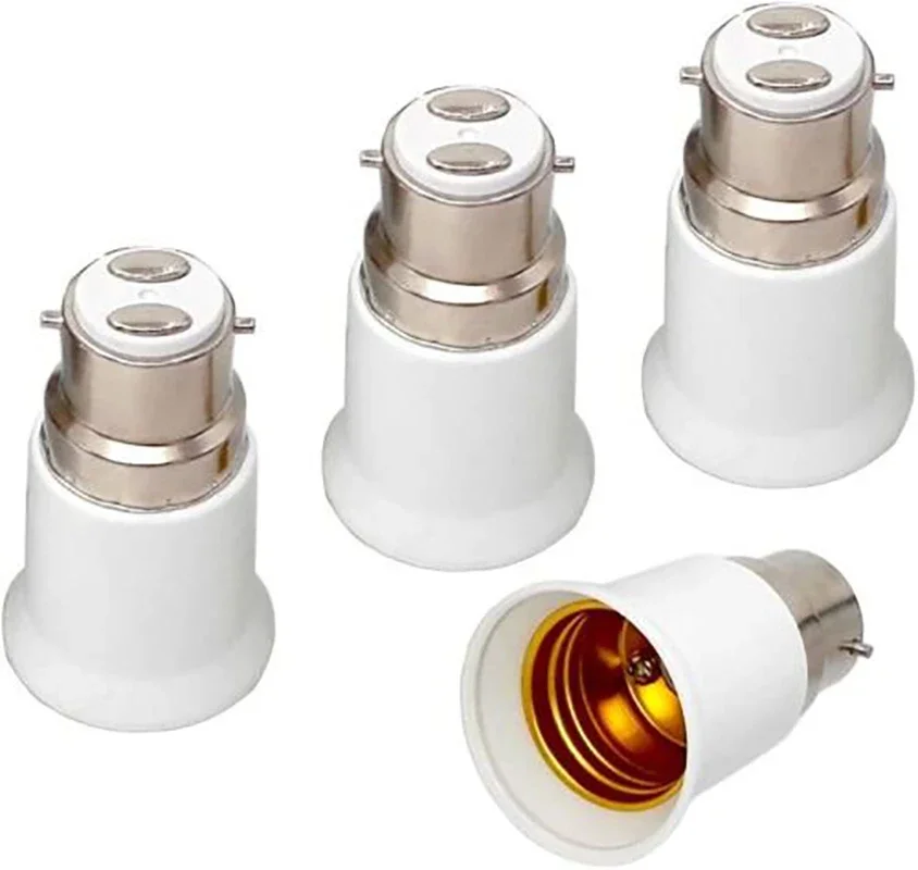 Adaptateur d'ampoule B22 à E27, vis B22 à Edison, support de convertisseur de lampe E27, adaptateur de douille de lumière, support de lampe, pièces d'éclairage