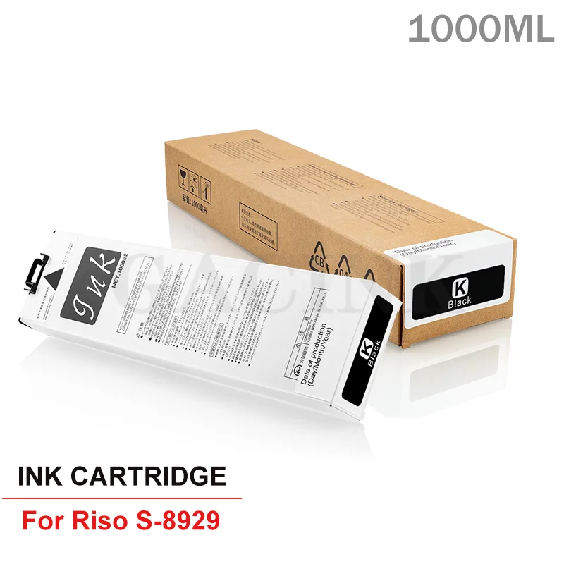 1000ML For Riso S-8929 S-8930 S-8931 S-8932 Compatible Ink Cartridge For Comcolor FT5230 FT1430 Inkjet Printer