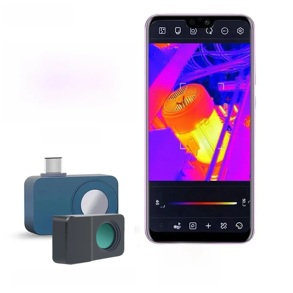TOOLTOP T7 256*192 Android Type-C kamera termowizyjna 25 Hz mobilna kamera termowizyjna do wykrywania usterek urządzenia zasilającego panel słoneczny — zdjęcie 2
