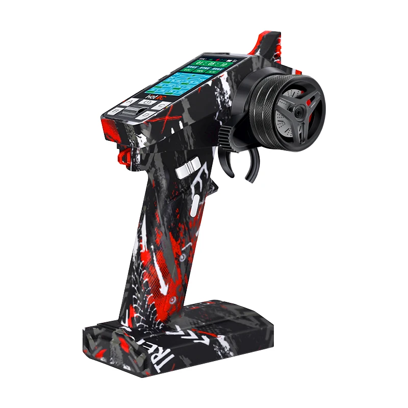 HOTRC CT-8A 8-CH Smart RC Transmitter with Color LCD English Screen 2.4GHz Radio Controller for RC Drift Car Truck Buggy Bo view 5