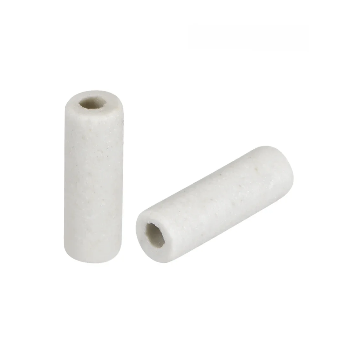 50/100 szt. 1mm ceramiczna rura izolacyjna pojedynczy otwór tlenek glinu porcelana wysokotemperaturowa rura izolacyjna do elektrycznego elementu grzejnego — zdjęcie 2
