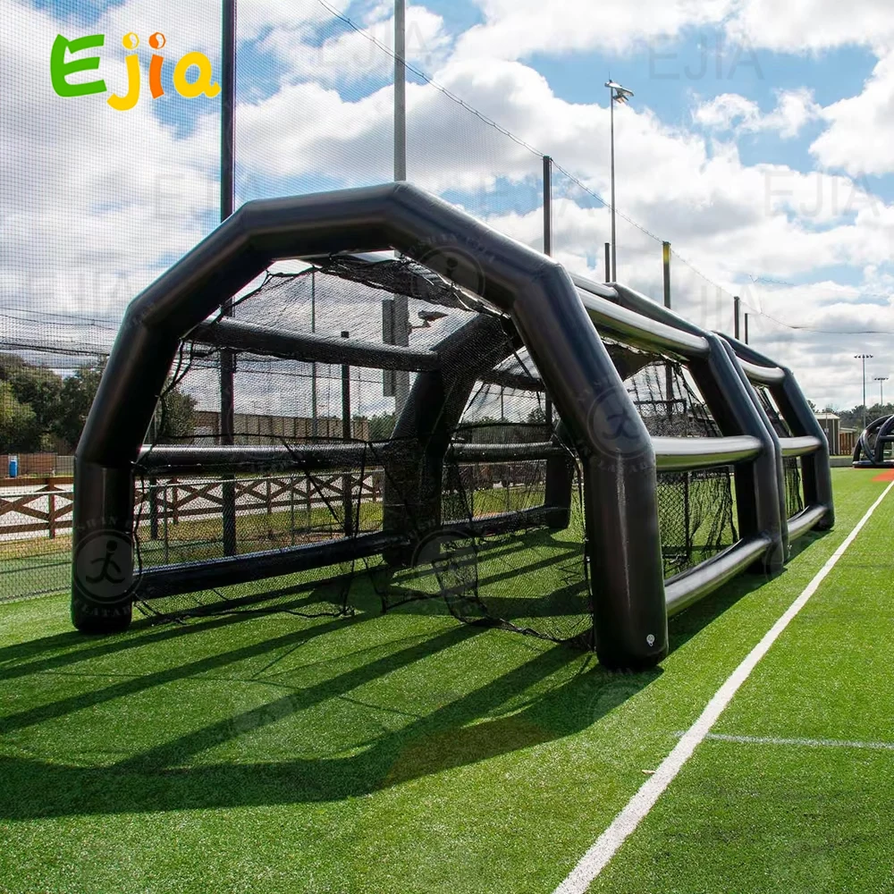 สต็อก Airtight 20'FT -6 M PVC Inflatable Batting CAGE เกมแบบโต้ตอบทนทานสนามเบสบอลซอฟท์บอล Batting & Pitching CAGE