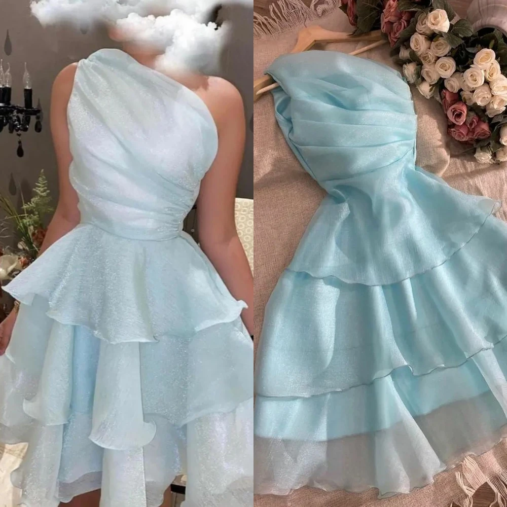 Gaun Prom kualitas tinggi gaun acara Formal sifon berlapis satu bahu A-line gaun acara فساتين semi Yi Yi Yi فسsemi Yi 2023