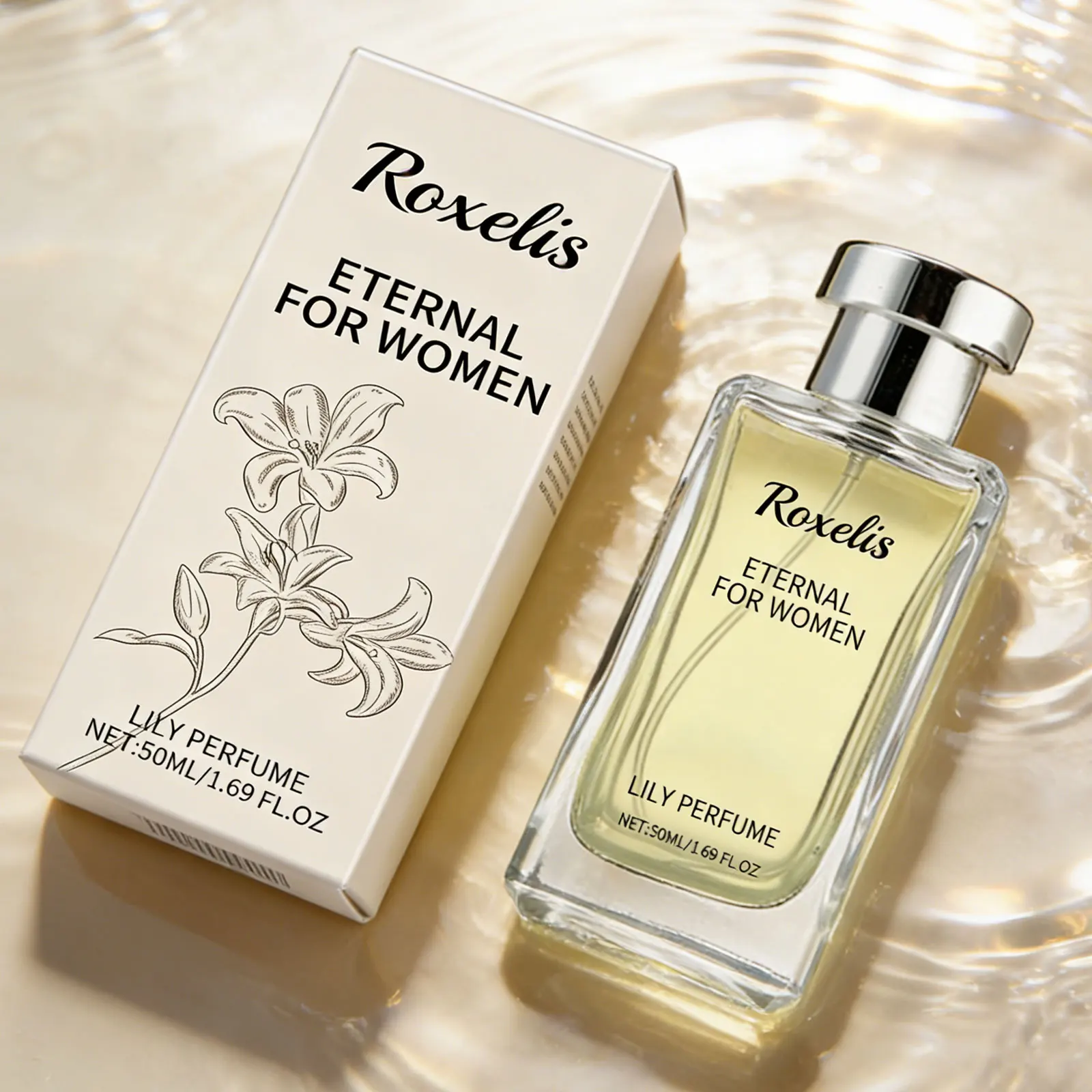 

Парфюм-спрей Roxelis 50 мл «Вечная лилия», цветочный аромат, феромоны, для флирта, освежающий, очаровательный дезодорант для тела для свиданий
