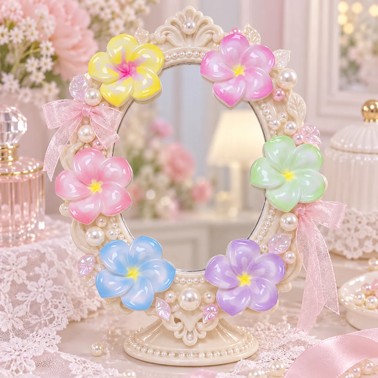Pastel Plumeria Flower Resin Flatback Charms for DIY Phone Case Hair Clips Scrapbook Jewelry Craft Decoration