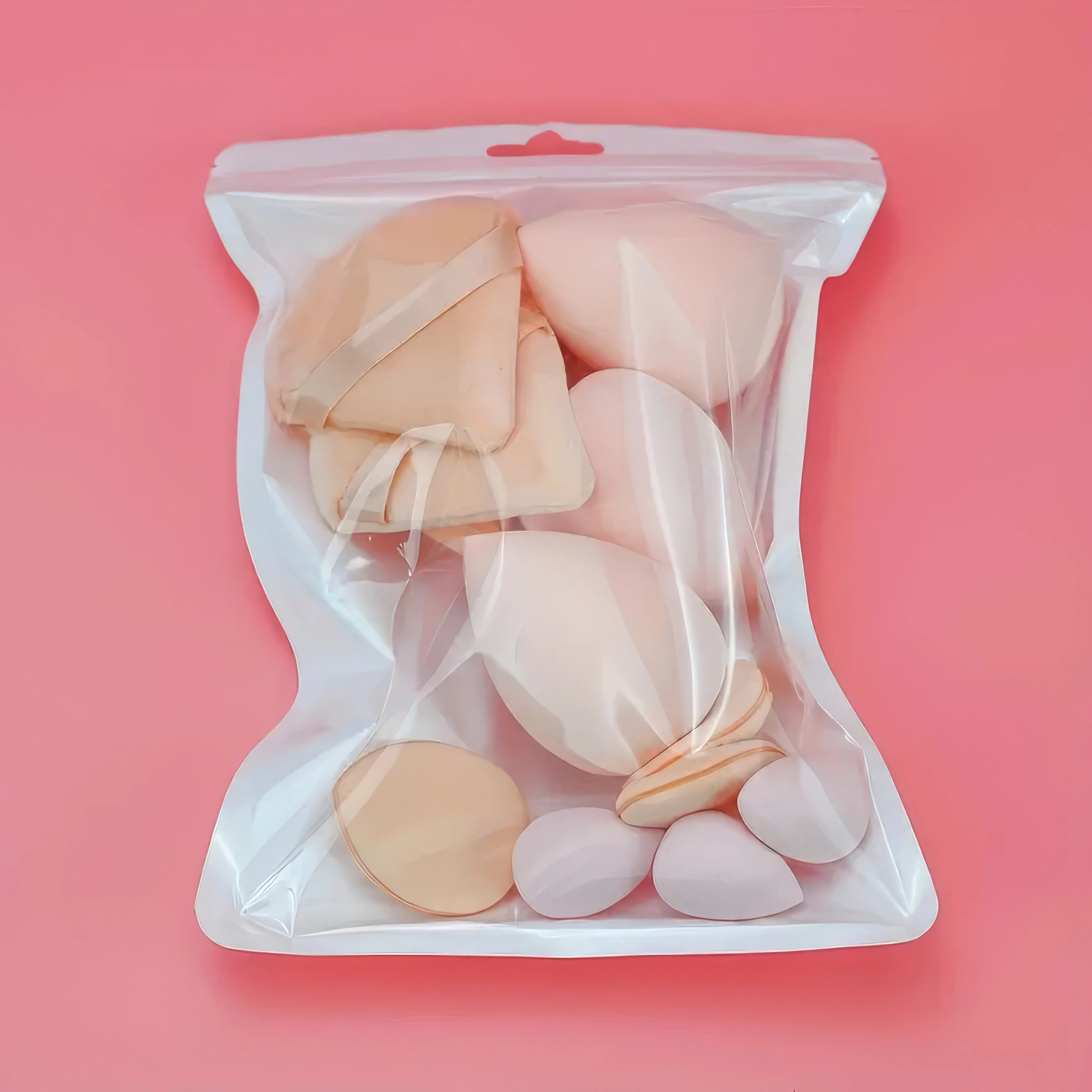 1 conjunto de conjunto de ovos de beleza, feito de material hidrofílico com toque macio, adequado para uso seco e úmido, adequado para uso diário em U