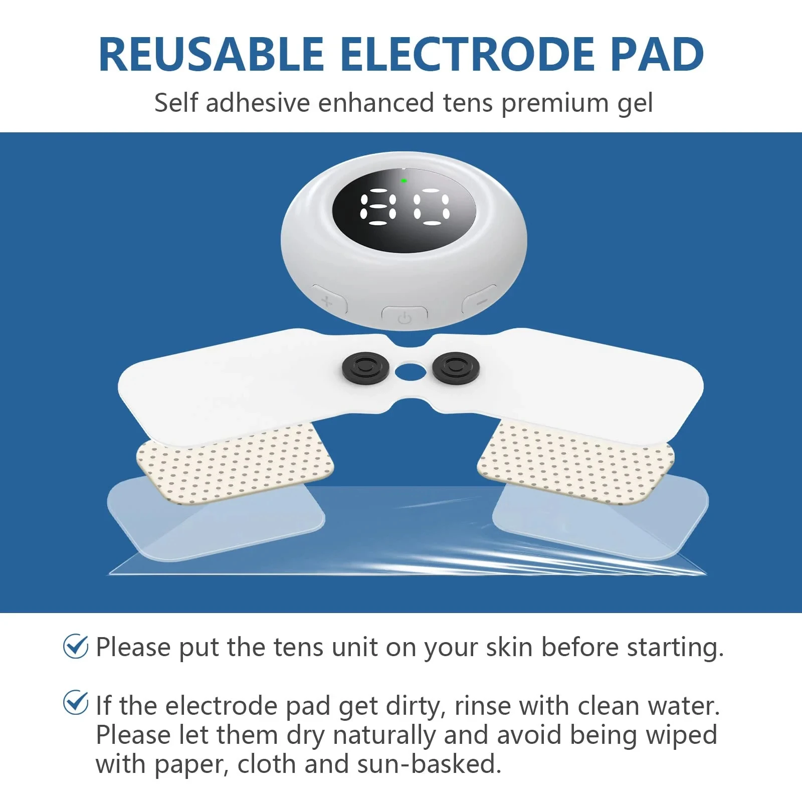 TENS Unit Muscle Stimulator EMS Pulse Massager Body Pain Relief Back Neck Shoulder Diathermy Physical Therapy Patch Device