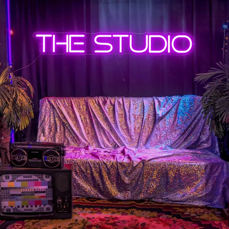 The Studio Neon Sign Custom Led Neon Light Recording Music Studio Night Light Room Decor On Air LED Neon Sign Studio Neon Decor