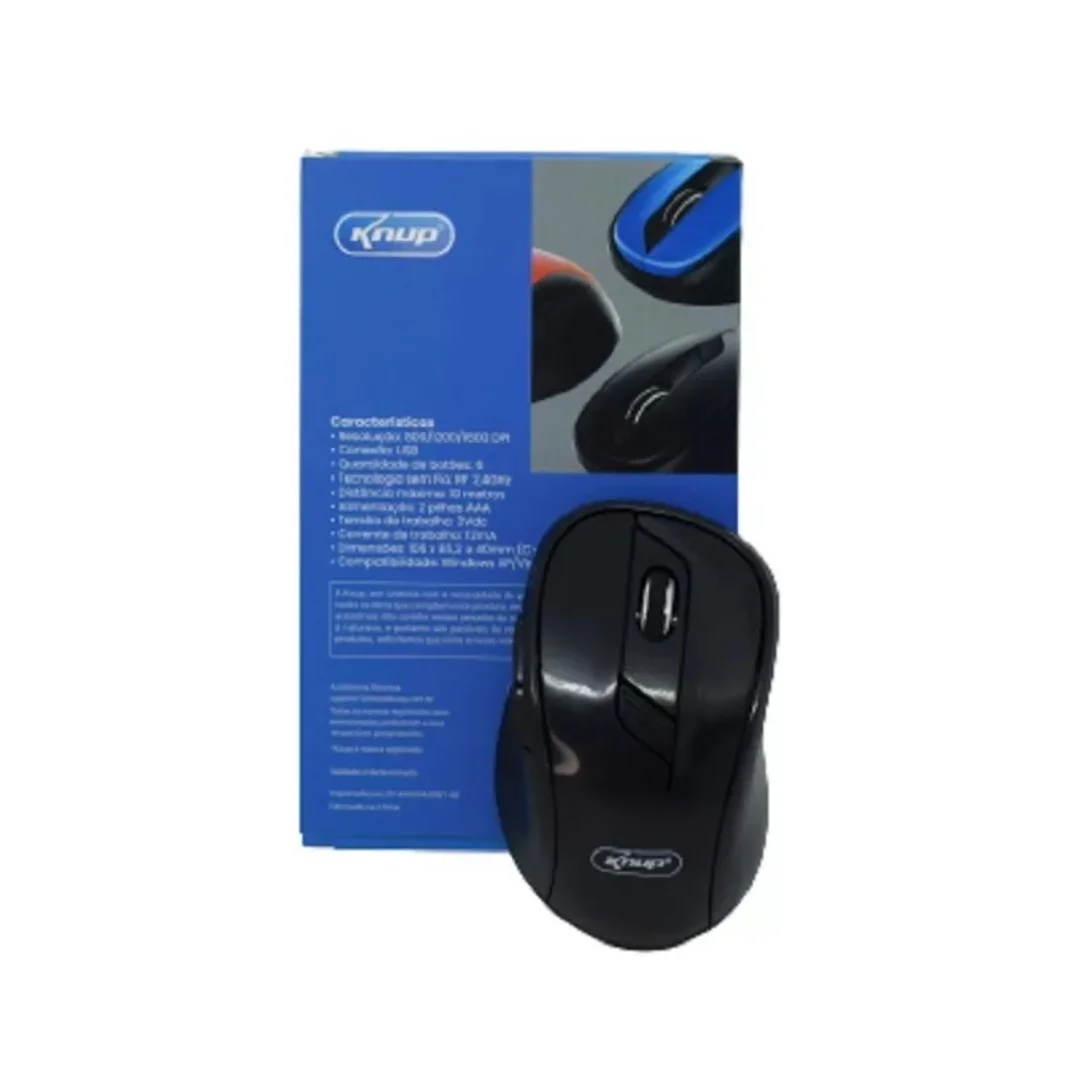 KP-MU401 Wireless Mouse: 1600 DPI, with 6 Programmable Buttons, 2GHz RF Technology and 4GHz for Stable and Precision Connection