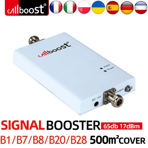 콜부스트 4G 셀룰러 증폭기 3G 휴대폰 인터넷 증폭기 가정용 커버리지 500sqm 65db 하이테크 단일 강화 리피터