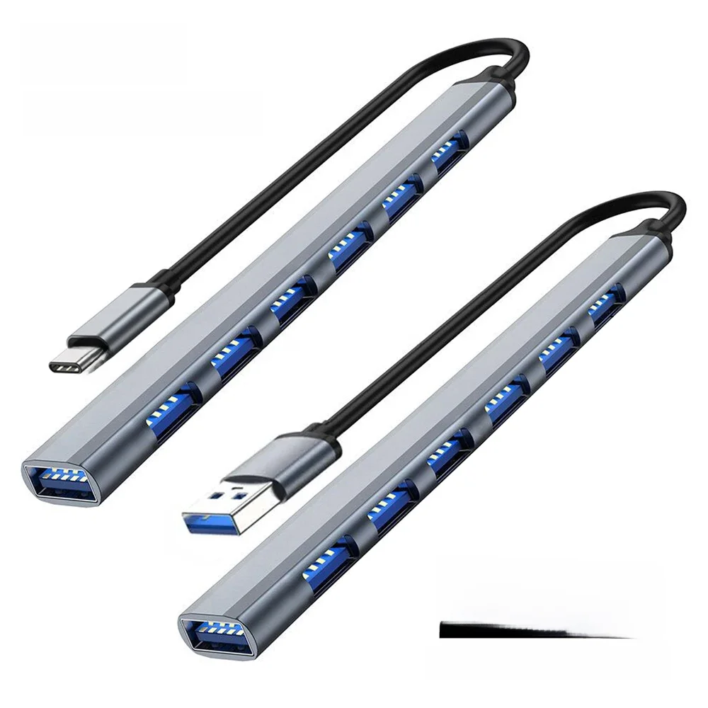 USB Hub Splitter para PC Laptop, Transmissão de Dados de Alta Velocidade, USB 3.0, Tipo C, USB 3.0,