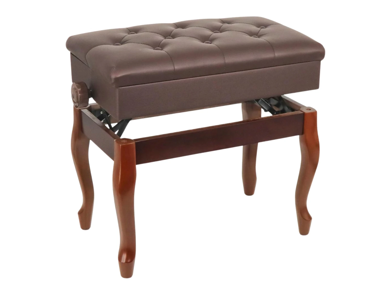 5 Core Piano Bench with Storage Wooden Adjustable Keyboard Stool Heavy Duty Padded Cushioned Seat PNB WD HD BR