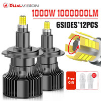 3D 360 H7 LED Car Headlight Bulb Canbus H8 H9 H11 Fog Lights 9006 Hb4 9005 Hb3 9012 Hir2 Led plug and play Auto Lamps 6000K 12V