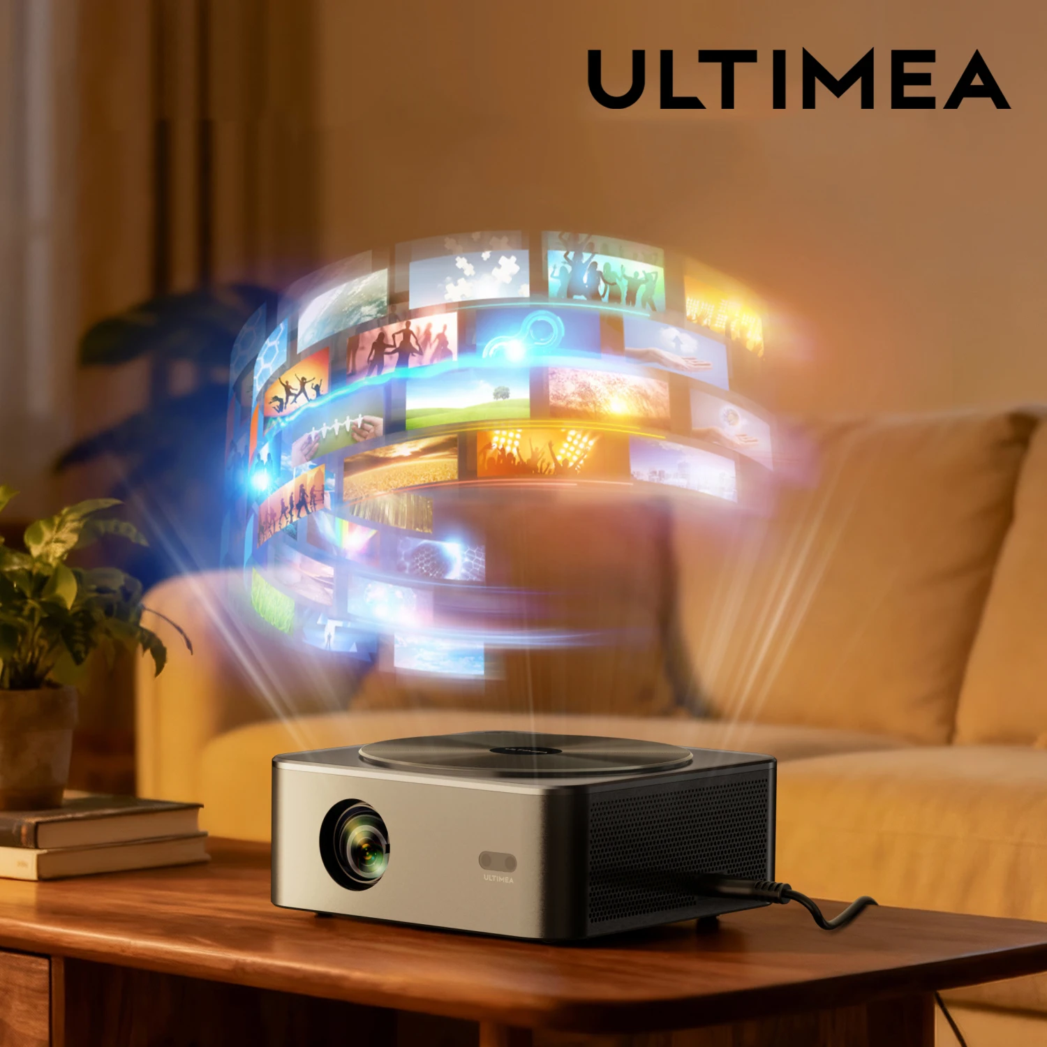 ULTIMEA Native 1080P Full HD Projektor LED 4K WiFi Projektor mit Autofokus PK DLP Video Smart Home Theater Projektor