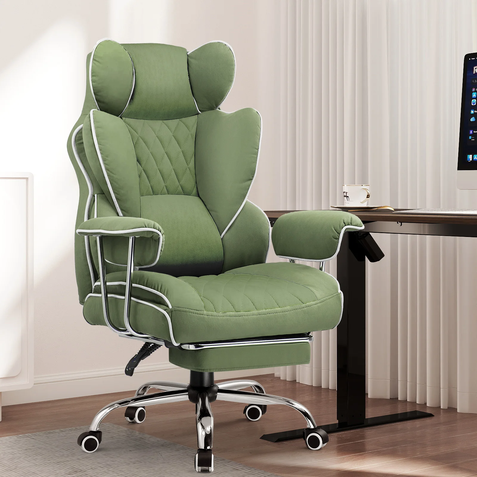 GTPLAYER Gaming Stuhl, Bürostuhl mit Taschenfeder-Lendenwirbelstütze, ergonomischer und komfortabler breiter Büro-Computersessel