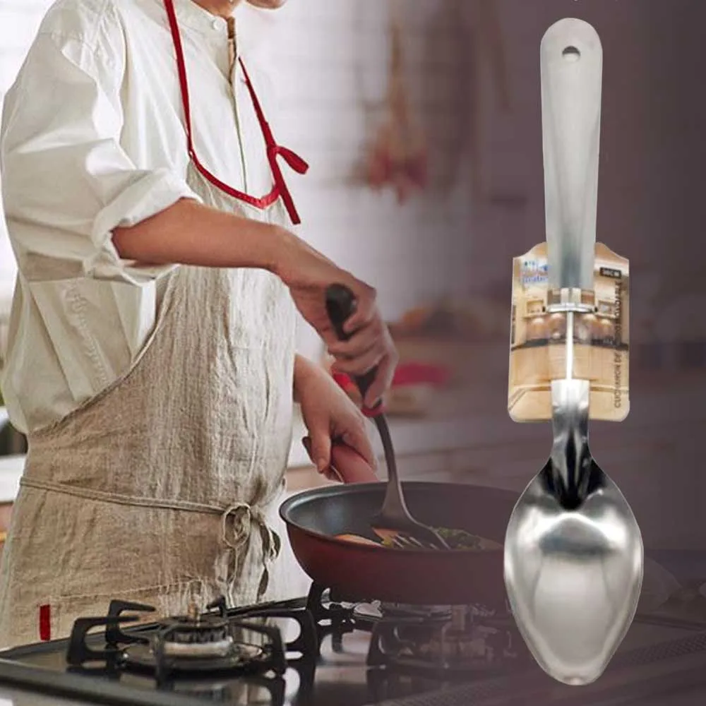 Cucharón de acero inoxidable. Cuchara de servir 36x7cm Cucharón grande para cocina. Restaurantes, Cocina, Comedor. Accesorios del hogar.
