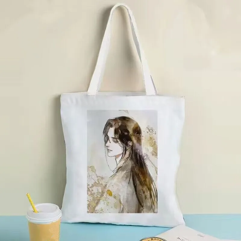 Anime Sha Po Lang Schoudertas Boodschappentas Gu Yun Chang Geng Figuur Schattige Cartoon Canvas Casual Handtas Voor Dames Heren Fans Cadeau