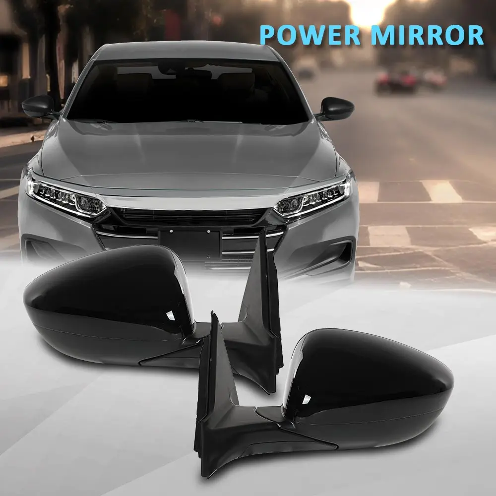 

1 Pair 3 Pin Power Mirrors Fit for 2018 2019 2020 2021 2022 Honda Accord 1.5L New Black Manual Fold Power Glass Door Mirror