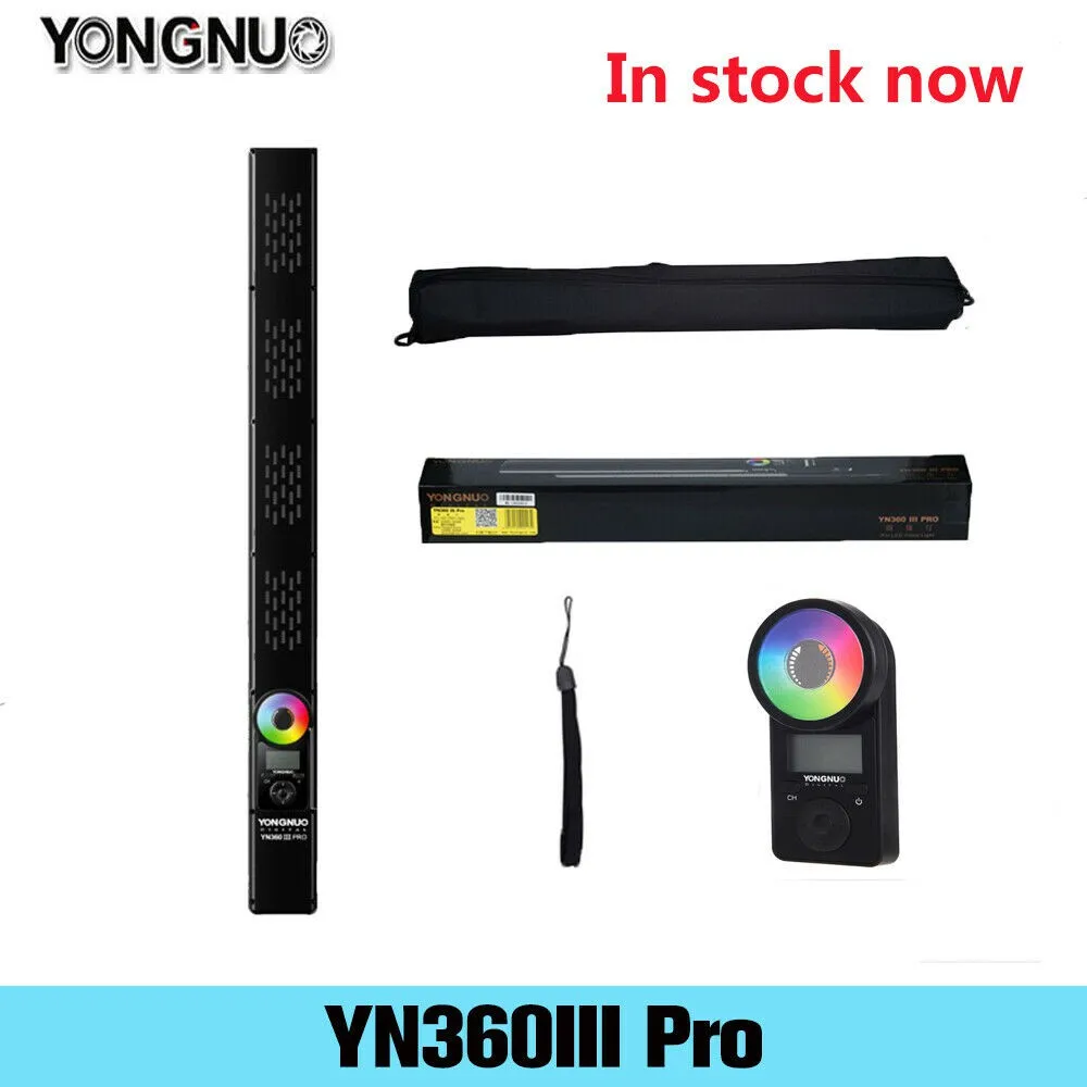 YN360III PRO Luminator BASTON KIT With NP-F770 Battery and Charger YONGNUO YN360 III PRO With RGB Model PRO Dual Color with RGB