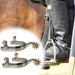 2 Pcs Horse Spurs Anti Rust Horse Riding Spurs Carbon Steel Boots Spurs Retro Cowboy Spurs Equipment for Training Competition