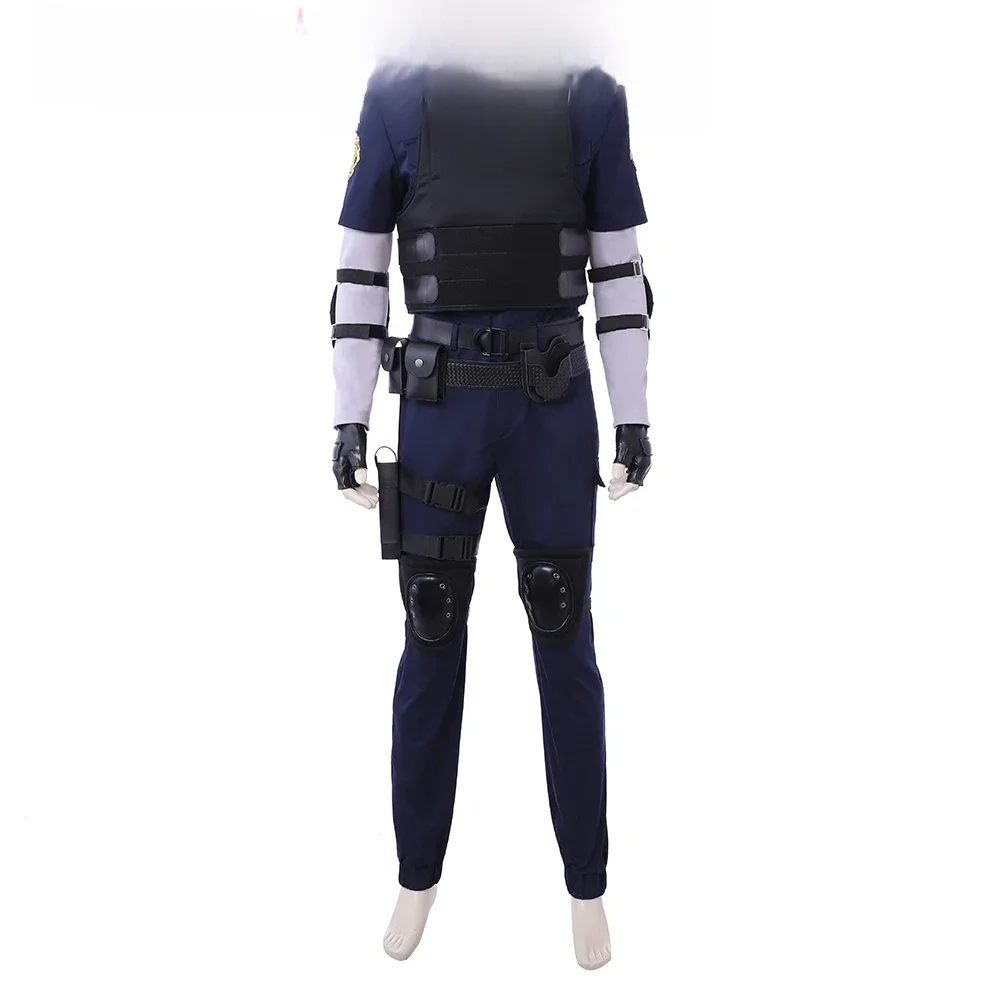 Resident 2 Cosplay Re Leon Scott Kennedy Cosplay Kostuum met Leon Vest Mannen Halloween Kostuums Maskerade Comic Con Rollenspel Pak - afbeelding 2