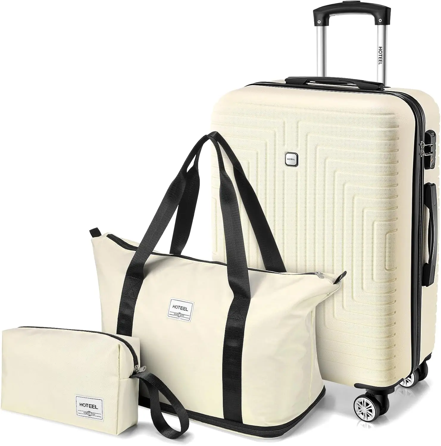 

Luggage Sets 3 Piece,ABS+PC Hard Shell Suitcases with Wheels,TSA Aproved Lock and Carry on Bag,Travel Suit Case Set for MenWoman