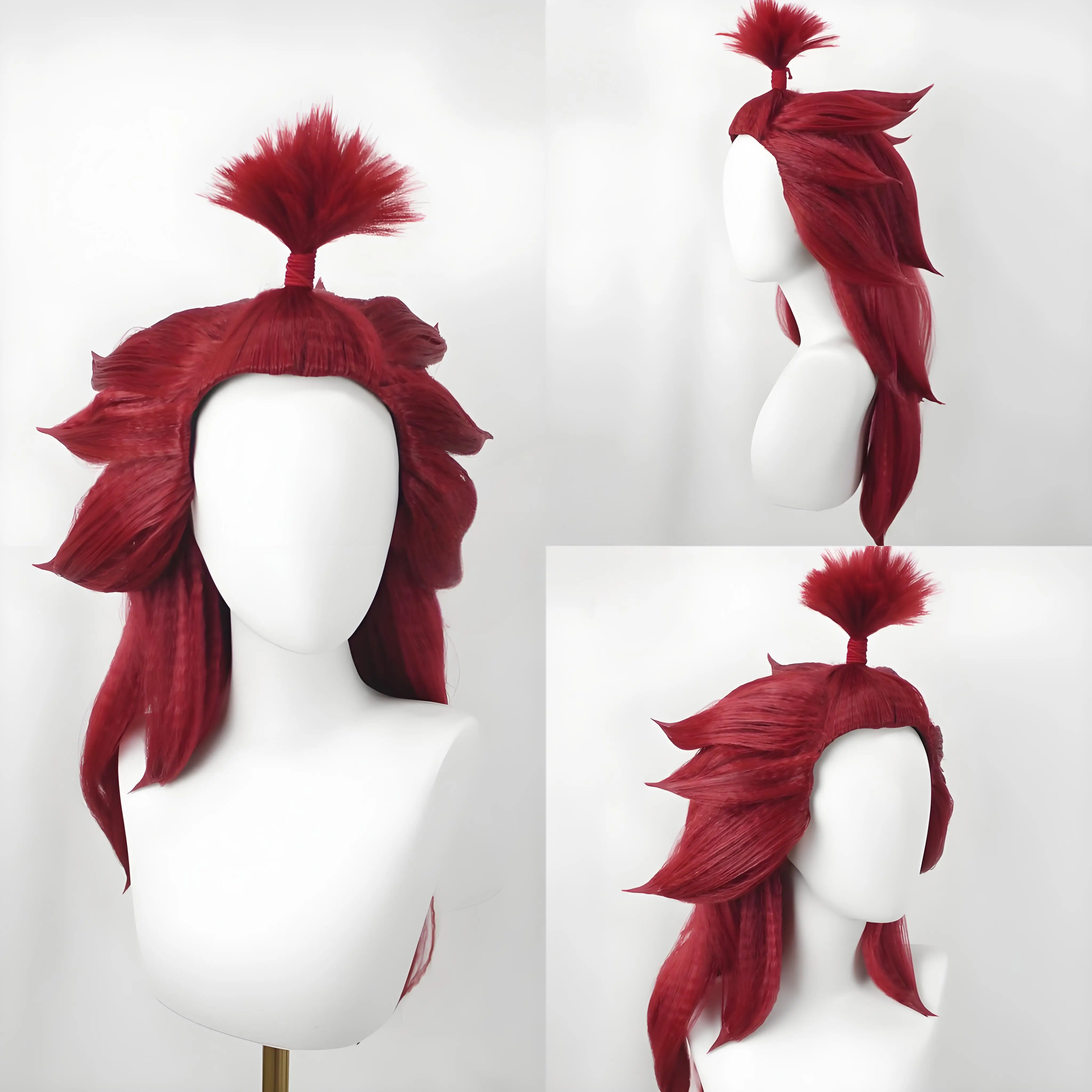 Monster Hunter Wilds Cosplay Pruik Gemma Gouketsuji Bruin Hittebestendig Synthetisch Haar Anime Kostuum Accessoire